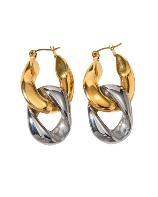 HALF & HALF EARRINGS