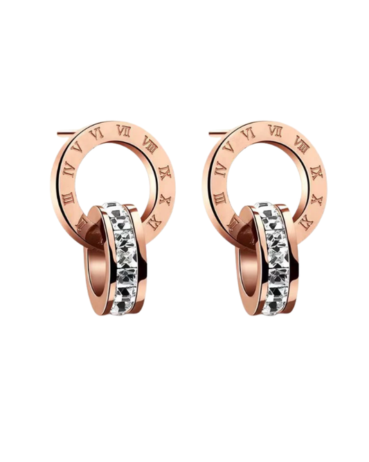 ROSEGOLD ROMAN EARRINGS