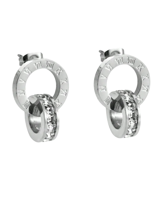 SILVER ROMAN EARRINGS