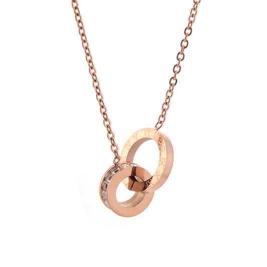 ROSEGOLD ROMAN NECKLACE.